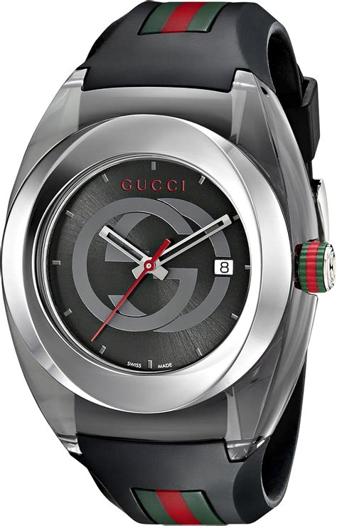 women's gucci watch black face|Gucci black chronograph watch.